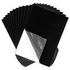 Adhesive Felt Sheet, 12 Pieces Black Felt Fabric Adhesive Sticky Back Felt Sheet