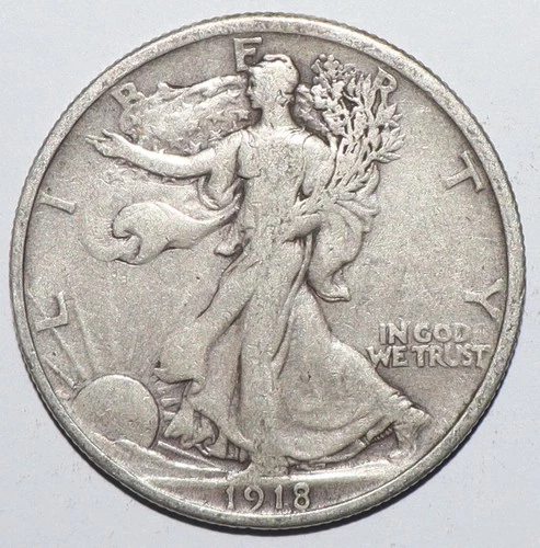 1918 Walking Liberty Half Dollar VF VERY FINE (T246)