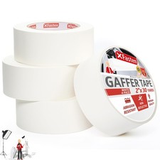 White Gaffers Tape 2 Inch x 30 Yards, Residue-Free Strong Adhesion 4-Pack 36...