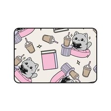 Cozy Cat-Themed Desk Pad, Office Decor for Cat Lovers