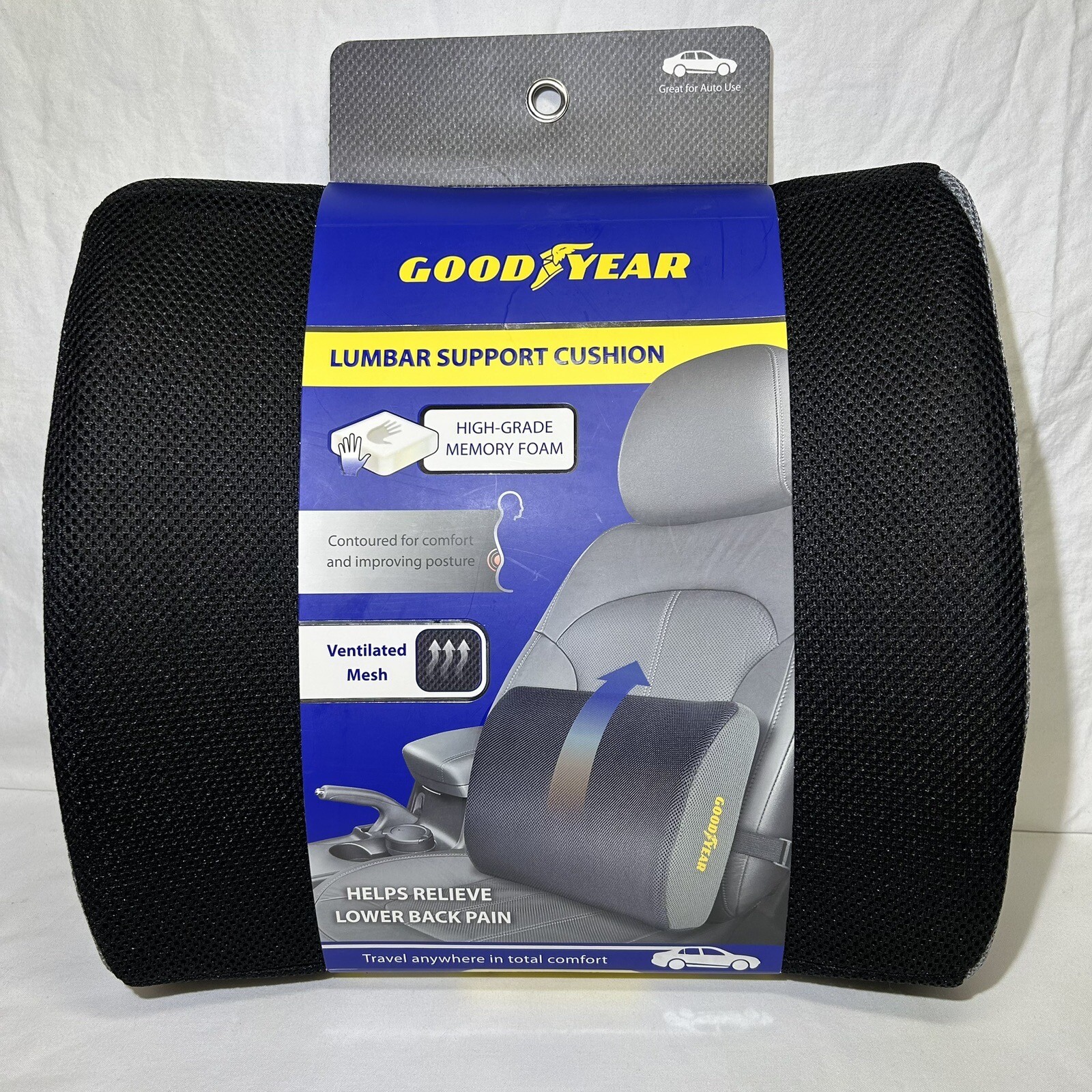 Goodyear Automotive Contoured Lumbar Support Cushion Black NEW! eBay