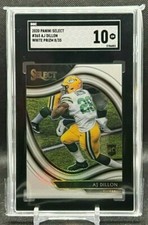 2020 Panini Select AJ Dillon #365 Field Level White Holo Prizm /35 SGC 10 GM RC