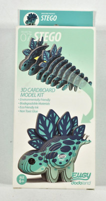 STEGO Dinosaur Stegosaurus 3D Cardboard Model Kit NEW Sealed EUGY #07 Teal