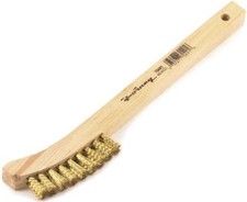 NEW FORNEY 70491 WELDING BRASS 8 5/8" WIRE BRUSH WOODEN HANDLE 8910986