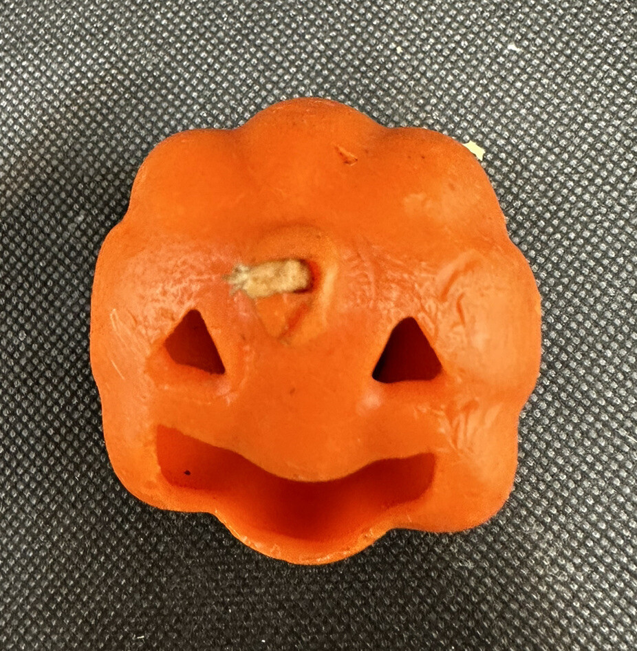 Vintage Gurley Black Cat in Pumpkin Jack O Lantern Halloween Candle 2.