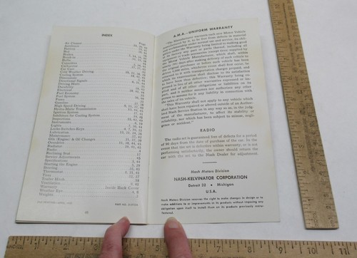 1953 Owner's Manual - Nash Statesman - illustrated BOOK - listing #2841 - Picture 8 of 9