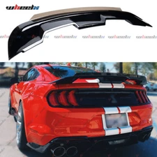Gloss Black Spoiler Gurney Flap Wickerbill For 2015-23 Ford Mustang GT500 Style