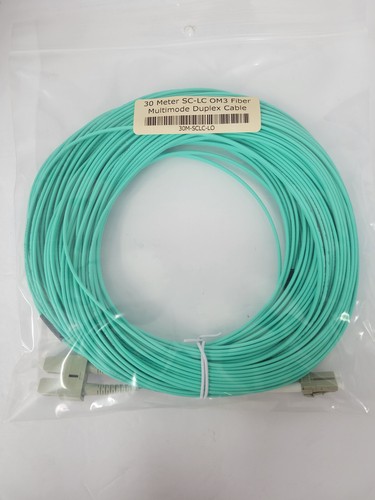 30 Meter SC/LC OM3 Fiber Multimode Duplex Cable - 第 1/4 張圖片