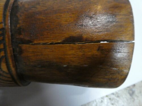VINTAGE AUSTRALIAN WOODEN ABORIGINAL DIDGERIDOO CARVED SNAKE SERPENT MOTIFS - Picture 10 of 14