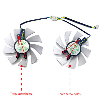 For ZOTAC GTX1660 SUPER Destroyer HY/HB One Pair of Graphics Card Cooling Fans
