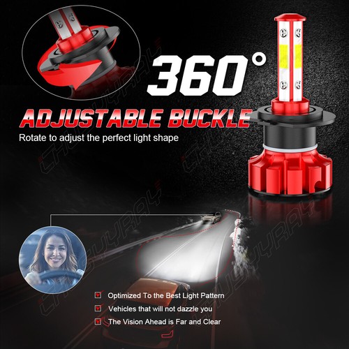For Saab 9-5 2006-2007 6Pcs LED Headlight High/Low+Fog light Bulbs Kit 6000K - Foto 8 di 16