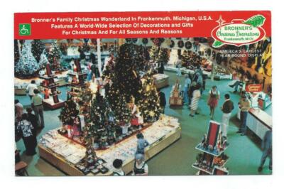 USA Michigan Frankenmuth Bronners Familie Weihnachten Wunderland Postkarte 