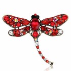 Women Retro Crystal Rhinestones Dragonfly Animal Brooch Pin Pendant Jewelry Gift