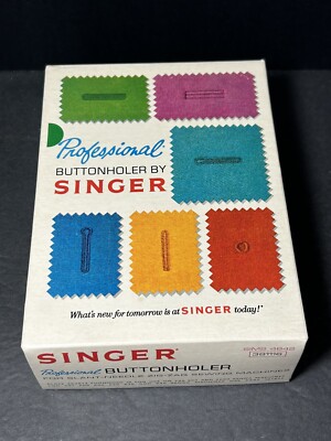 VTG Singer Sewing Zig Zag Professional Buttonholder 381116 Sims4642 New