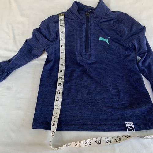 Children’s Puma Jacket Size 4 Kids Blue Long Sleeve 1/4 Zipper - Picture 12 of 12