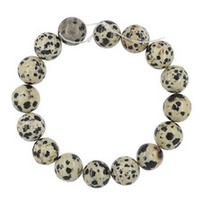 16PC Dalmation Jasper Round Beads 12mm 7.6" 69159