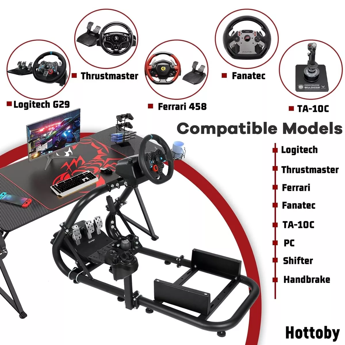 Suporte Cockpit Simulador Volante Logitech G27 G29 G920 G923