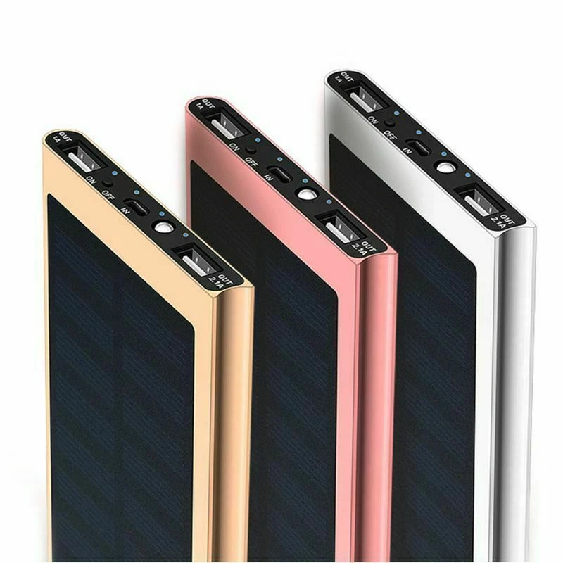 Cargador portátil USB Super 10000 mAh 2021 banco de energía solar para teléfono celular Foto 3 de 4