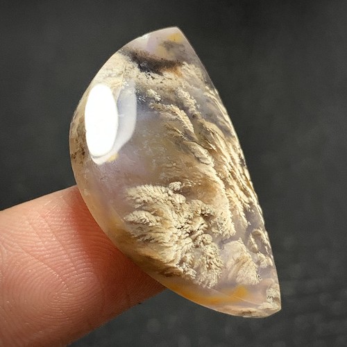 Natural Plume Agate Cabochon 31x18x5mm High Quality 23 ct - Picture 5 of 6