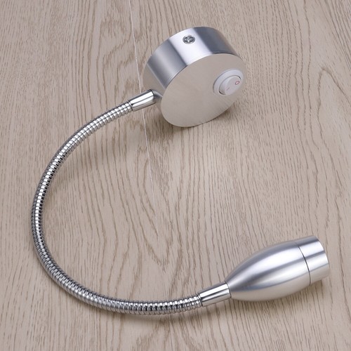 LED Leselampe Wandleuchte Wandlampe Bettleuchte Schwanenhals Warmweiß + Schalter - Bild 14 von 15