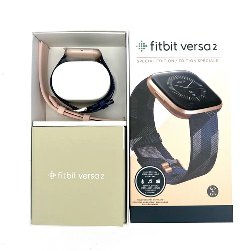 NEW IN BOX Fitbit Versa2 Special Edition Fitness Tracking Smartwatch Woven band - Picture 4 of 6