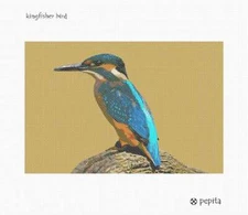 Kingfisher Bird Needlepoint Kit or Canvas