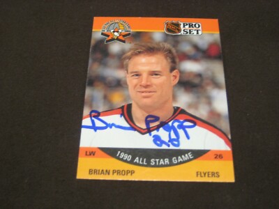 NHL FLYERS LEGEND BRIAN PROPP AUTOGRAPHED MINT CARD COA FREE SHIPPING!