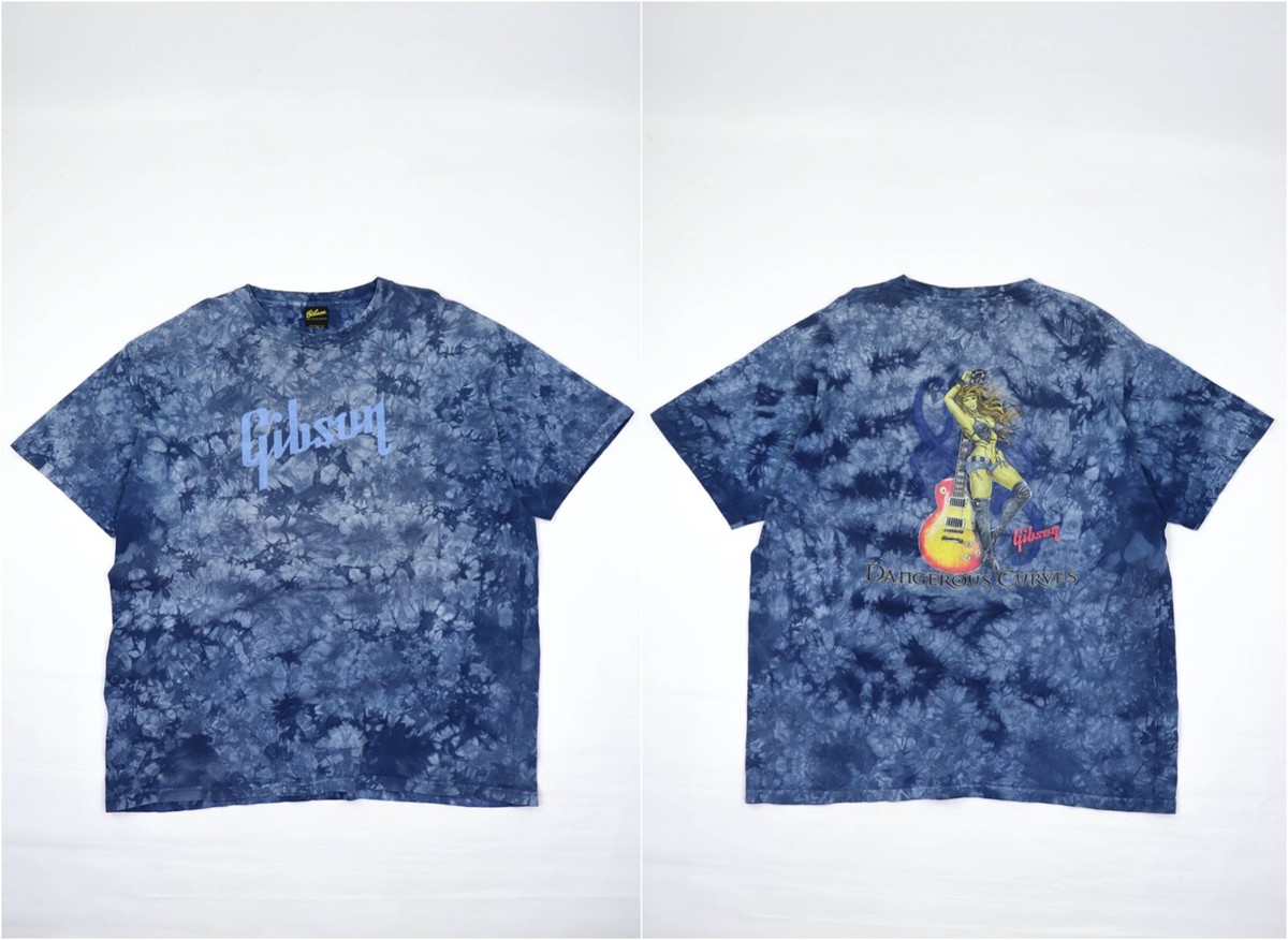 Gibson Vintage Made in Mexico Dangerous Curves Tie Dye Graphics T