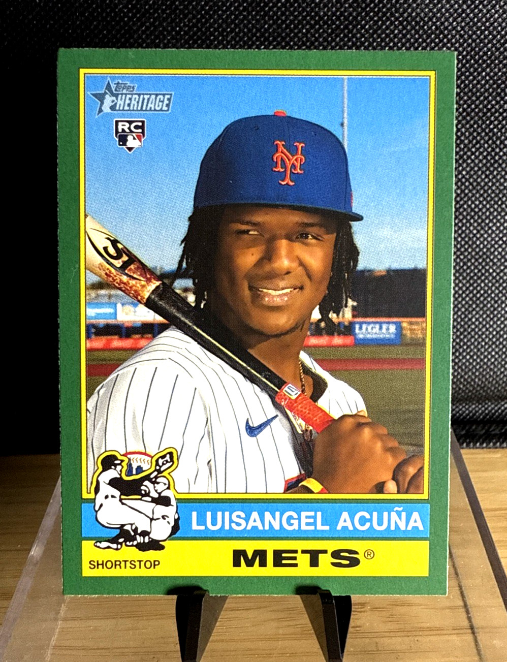 2025 Topps Heritage - Luisangel Acuna #274 Dark Green Border (RC) METS