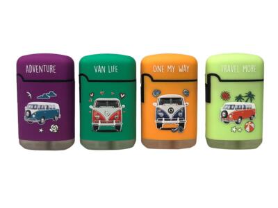 Feuerzeug Gas Jet Feuerzeuge Lighter Motiv Lizenz Serie VW Bus VAN Adventure
