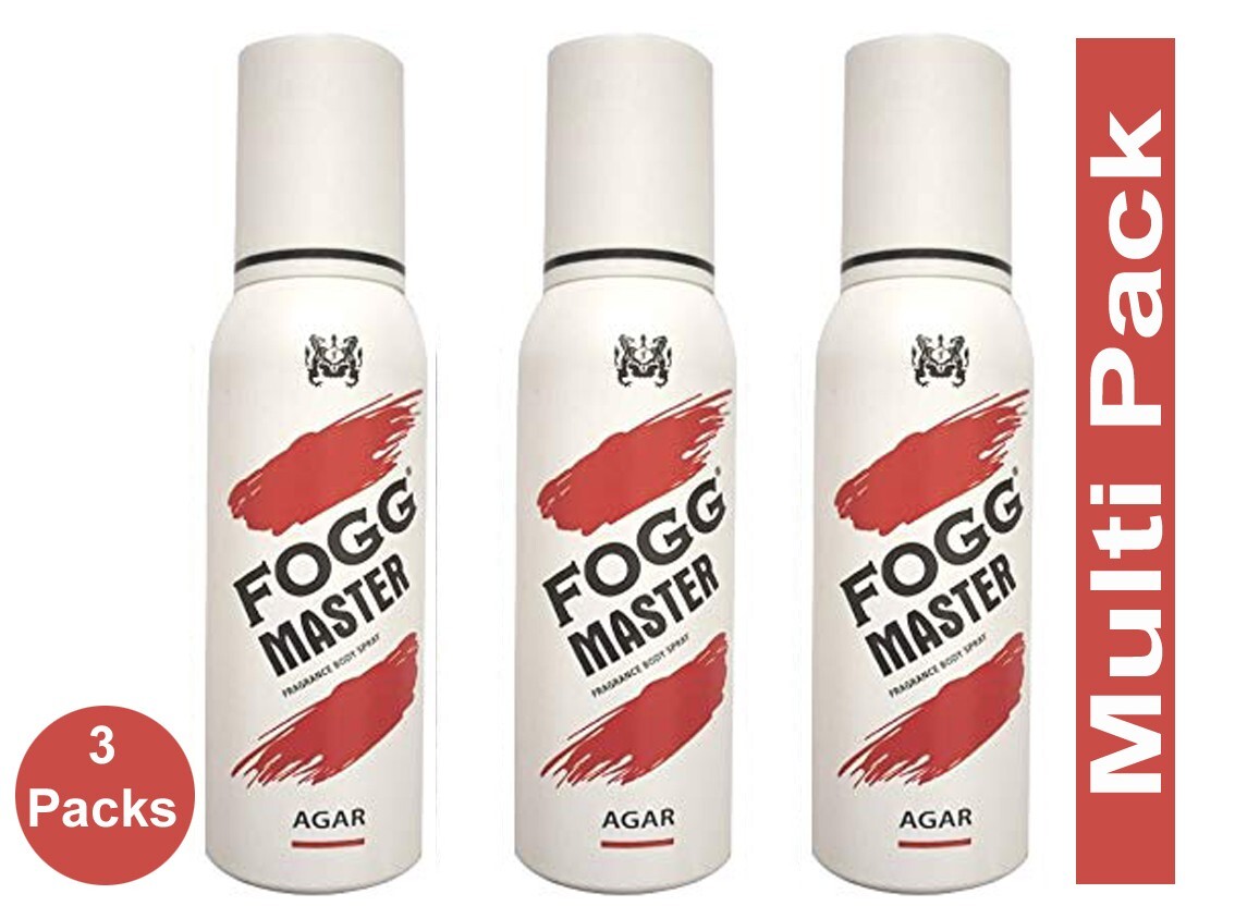 3x FOGG Master Agar Fragrance Body Spray 120 ml Free Shipping