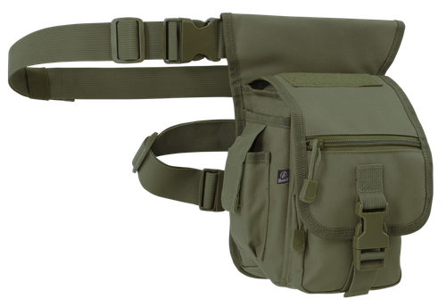 BRANDIT Borsa Borsello Marsupio laterale gambale militare uomo Oliva | eBay