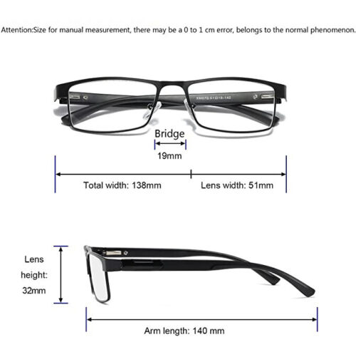 4x Herren Lesebrille Metall Anti-Blaulicht Lesehilfe 1.0 1.5 2.0 2.5 3.0 3.5 4.0 - Bild 10 von 17