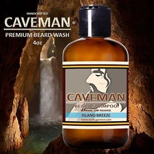 Handcrafted Caveman® Beard Wash Shampoo (Island Breeze)