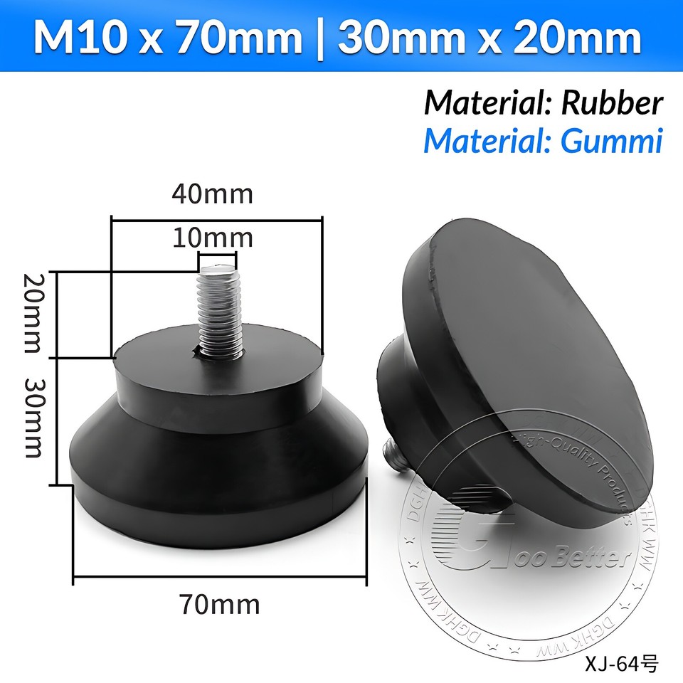 Adjustable Levelling Feet: M6/M8/M10 Screw-in, Height Adjustable Foot