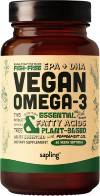 Vegan Omega 3 Supplement - Plant Based DHA & EPA Fatty 60 Count (Pack of 1) 