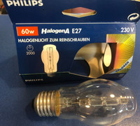 Philips Halogena E27 60W Klar 230V 2000Std. Dimmbar !!! Halogenlampe