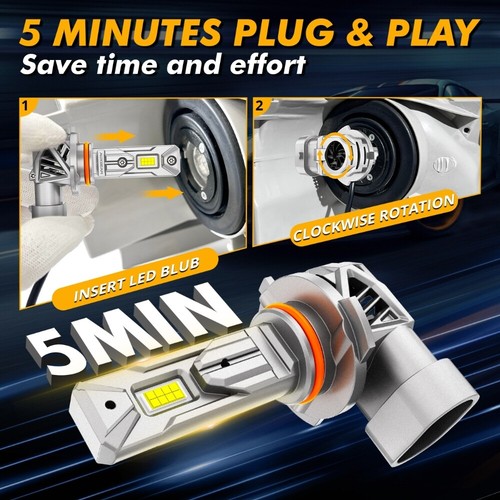 AUXBEAM 9005 9006 Combo LED Headlight 4 Bulbs for Chevy Silverado 1500 1999-2006 - Picture 2 of 12
