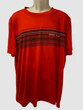 $38 Perry Ellis Men's Red Crewneck Logo Print Graphic Sleepwear T-Shirt Size XL