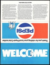Vintage pamphlet PEPSI COLA a Look Inside Your Local Pepsi Bottling Plant n-mint