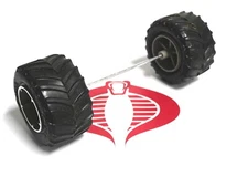 M.A.S.K. MASK Vehicle VOLCANO Wheel Set w Axle Kenner Original Part