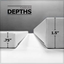 BUY 1.5" DEEP Bars Upgrade: for 40"x26" CANVAS SIZE