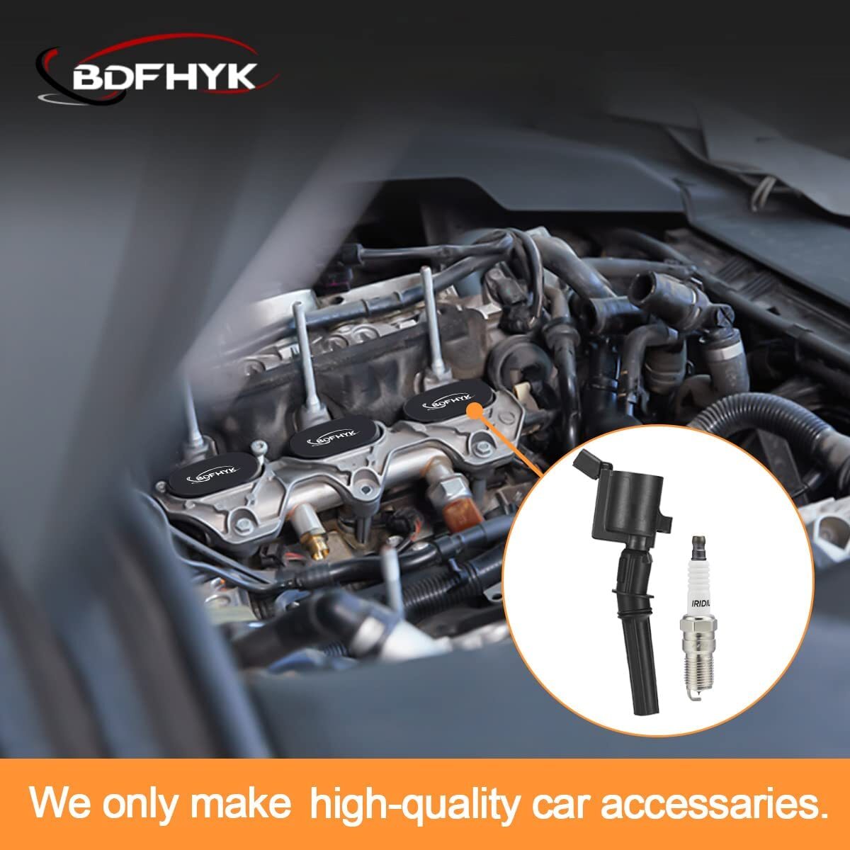 8pcs DG508 Ignition Coils and 8pcs Spark Plug SP479 Fits Ford F150