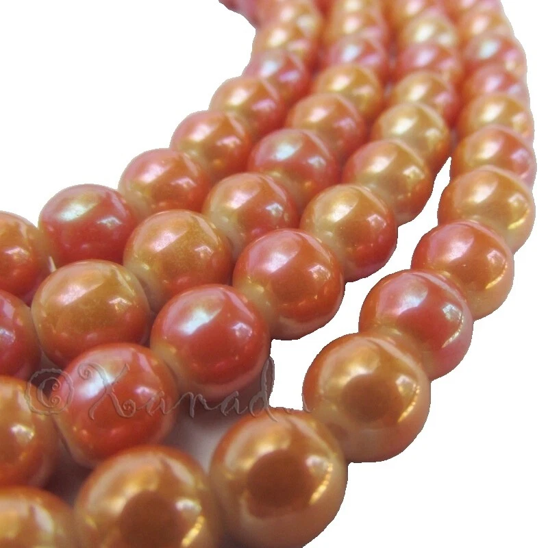 Бусины Pearl Crackle Glass для изготовления украшений