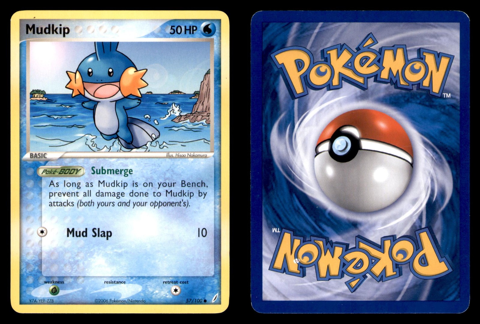 Pokemon Crystal Guardians Mudkip 57/100 2006 Common