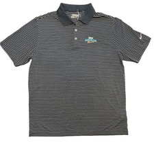 Mens Nike Dri-Fit Blue Striped Golf Polo Shirt Disney Vacation Club Member NWT L