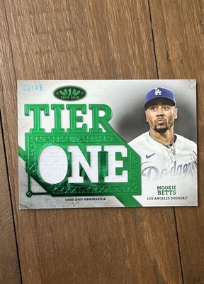 2024 Topps Tier One - Tier One Relics Die-Cut Mookie Betts #T1RD-MB Green /49...