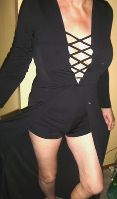 Venus Long Dress Black Plunge Goth Sexy Vampire Hot Pants Size S/M