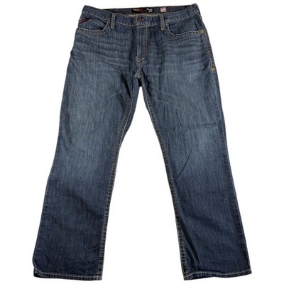 Ariat M4 Relaxed Bootcut Work Jeans Mens 40x32 Blue Denim Cotton Flame Resistant