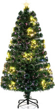 5 FT Pre-Lit Fiber Optic Christmas Tree, Artificial Tree W/170 Branch Tips, 257